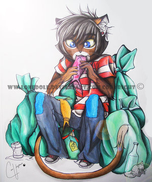 Stealing_Fish_by_LoneDoll